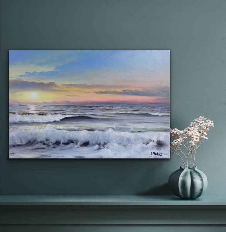 Original Seascape Painting by Aflatun Israilov