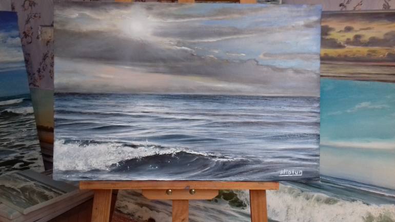 Original Figurative Seascape Painting by Aflatun Israilov