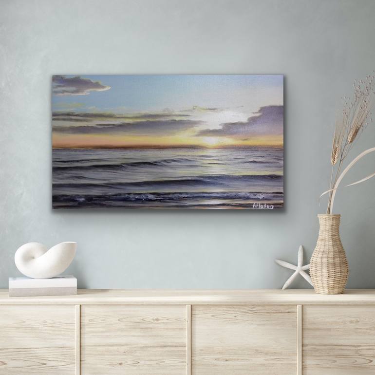 Original Seascape Painting by Aflatun Israilov