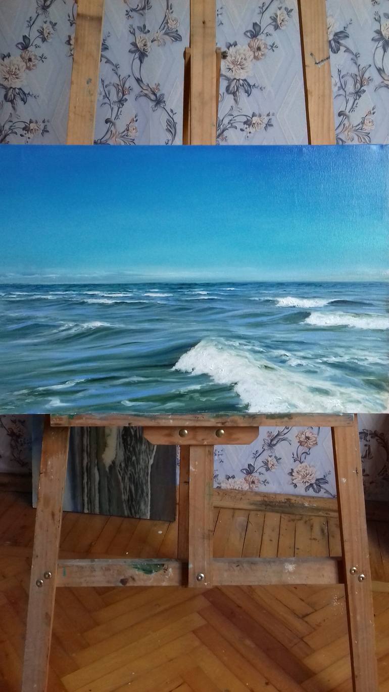 Original Realism Seascape Painting by Aflatun Israilov