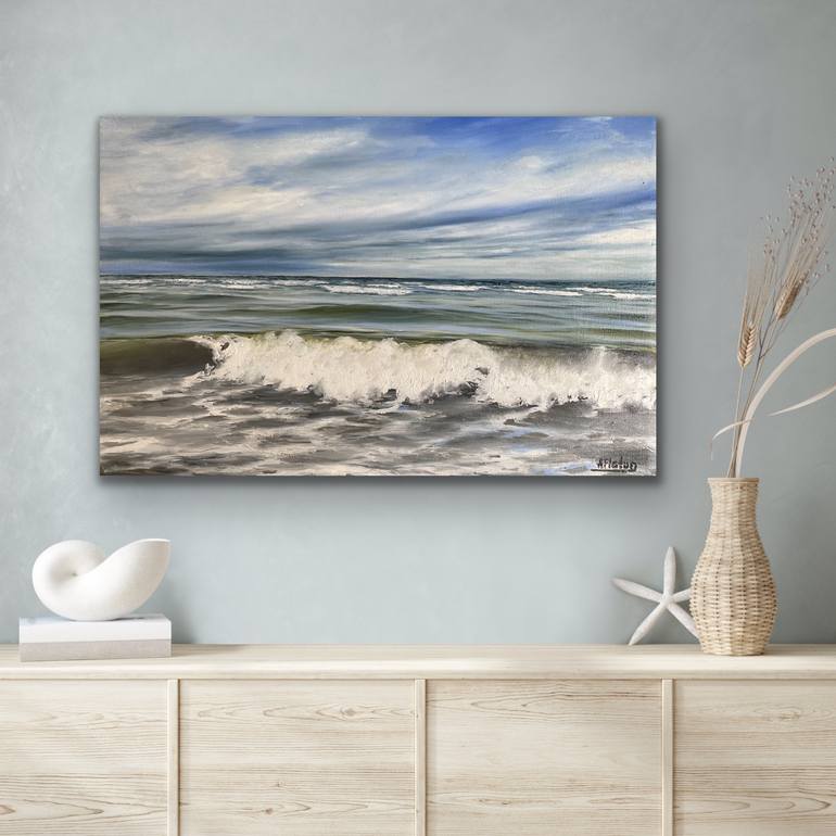 Original Expressionism Seascape Painting by Aflatun Israilov