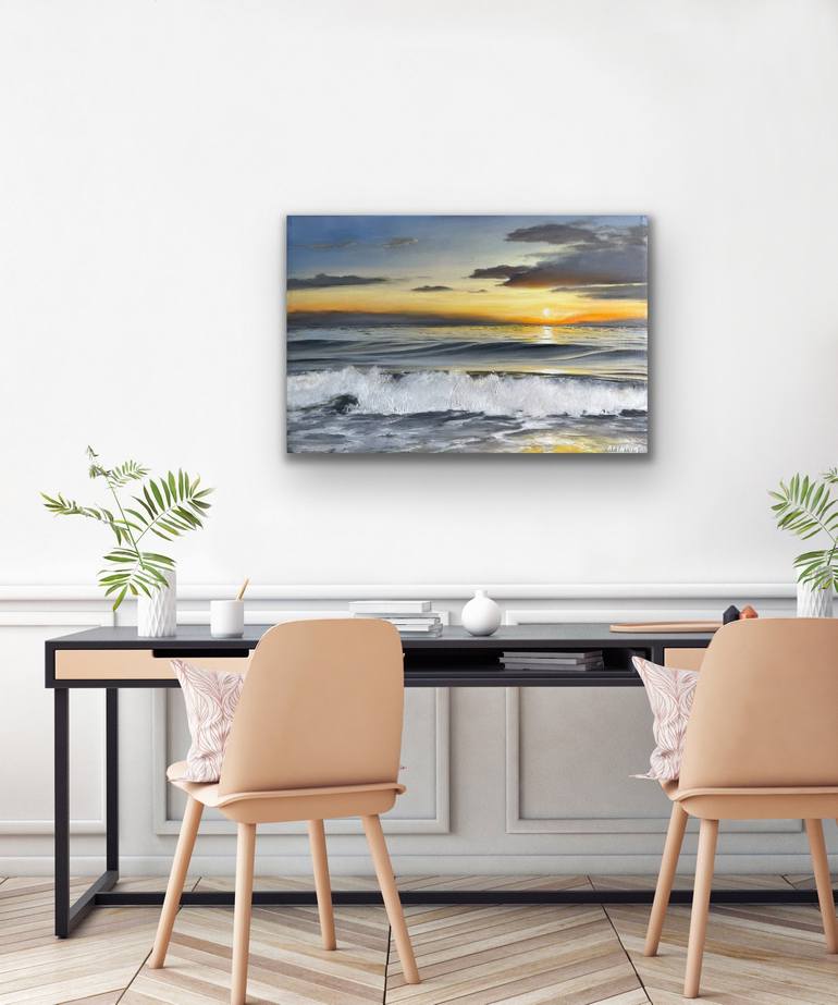 Original Realism Seascape Painting by Aflatun Israilov