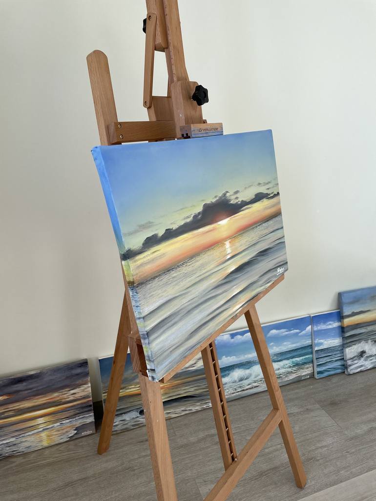 Original Photorealism Seascape Painting by Aflatun Israilov