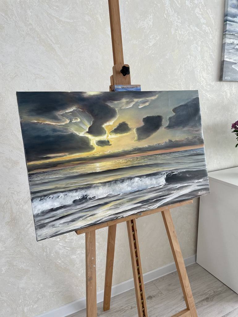 Original Seascape Painting by Aflatun Israilov