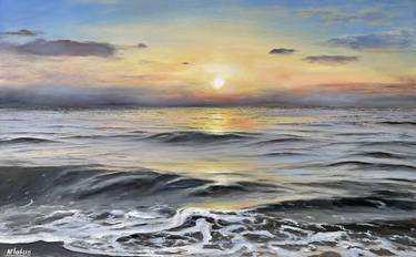 Print of Seascape Paintings by Aflatun Israilov