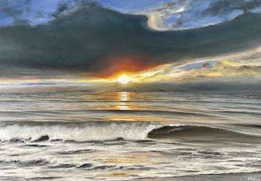 Print of Photorealism Seascape Paintings by Aflatun Israilov