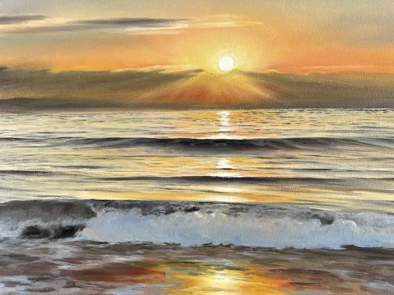 Original Photorealism Seascape Painting by Aflatun Israilov