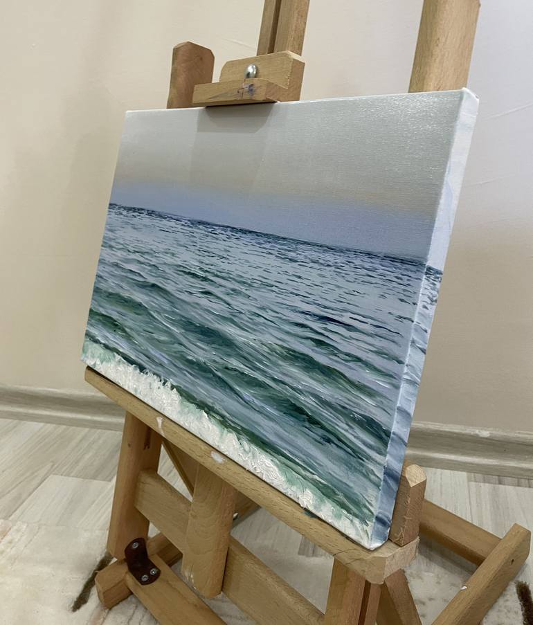 Original Photorealism Seascape Painting by Aflatun Israilov