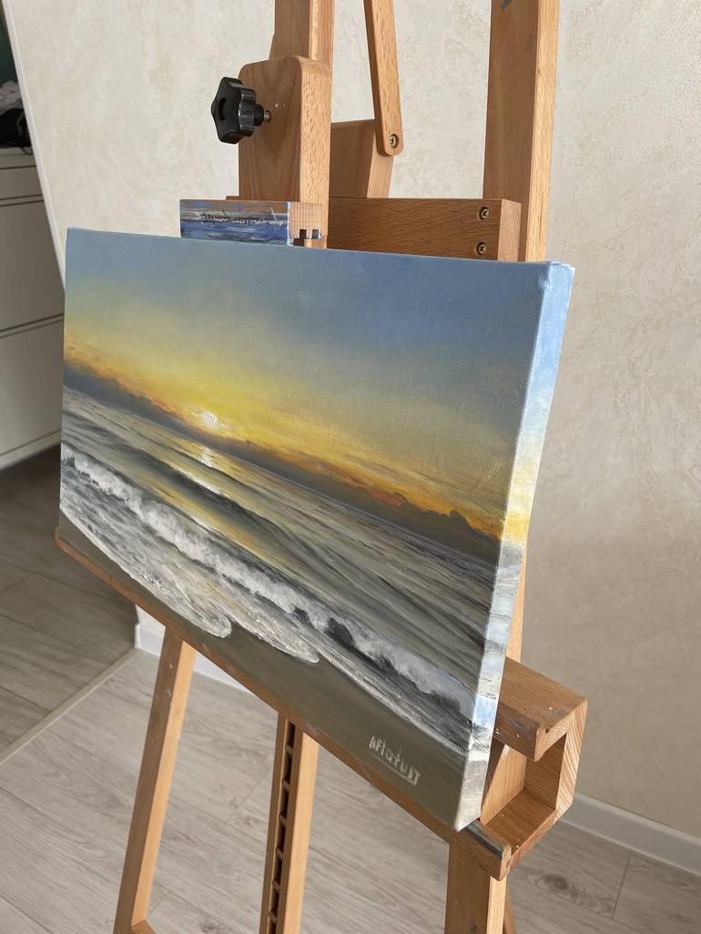 Original Photorealism Seascape Painting by Aflatun Israilov