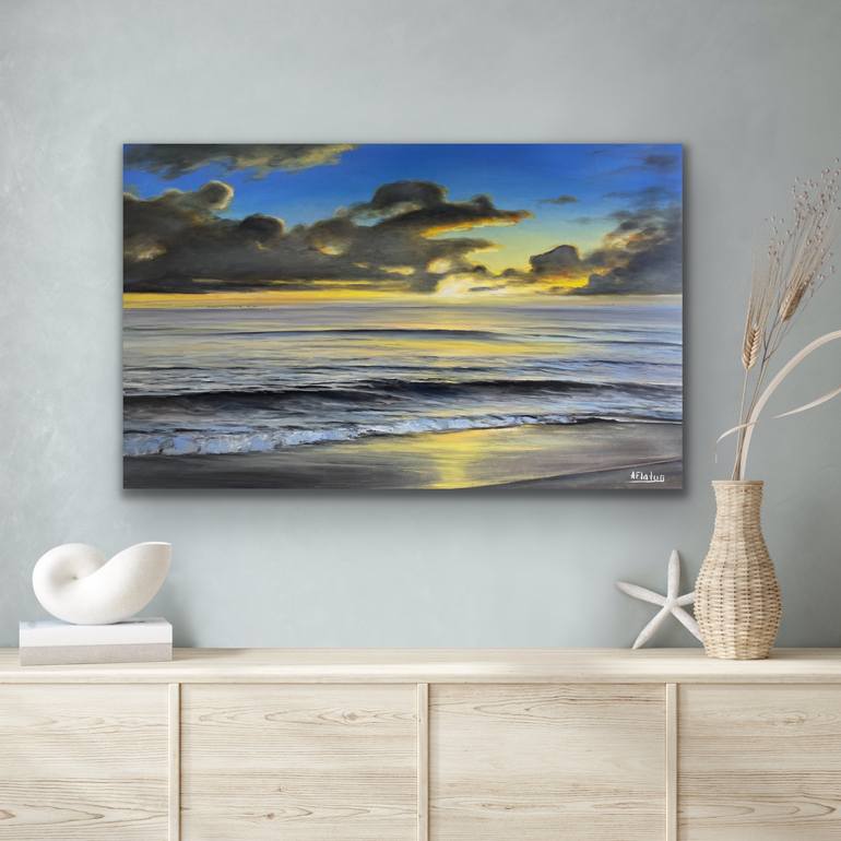 Original Figurative Seascape Painting by Aflatun Israilov