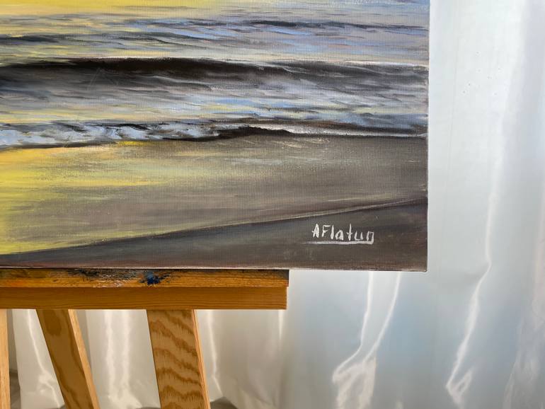 Original Figurative Seascape Painting by Aflatun Israilov