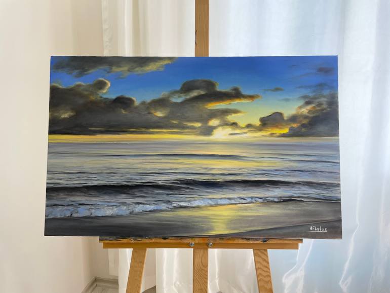 Original Figurative Seascape Painting by Aflatun Israilov