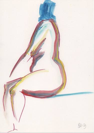 Original Nude Drawing by Barbara Munsel