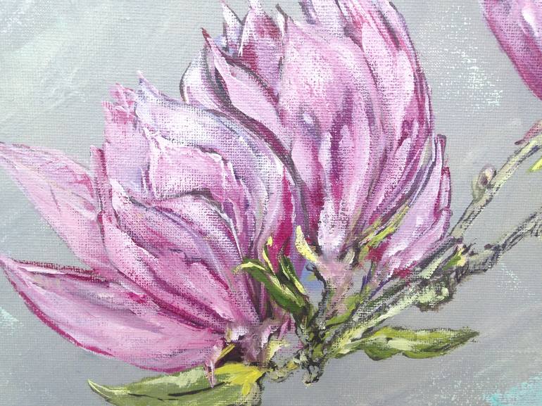 Original Fine Art Floral Painting by Mira Mira