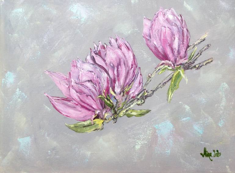 Original Fine Art Floral Painting by Mira Mira