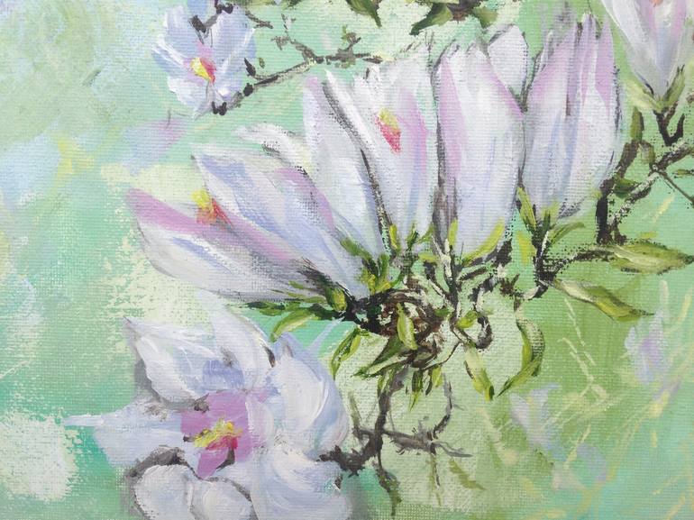 Original Fine Art Floral Painting by Mira Mira