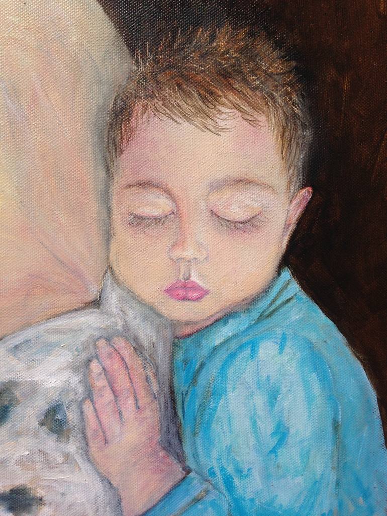 Original Fine Art Children Painting by Mira Mira