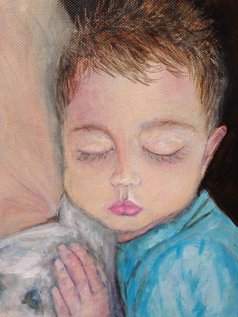 Original Fine Art Children Painting by Mira Mira