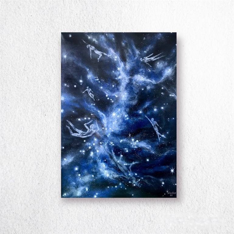 Original Abstract Outer Space Painting by Tetiana Yesadze
