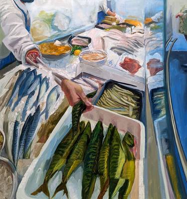 Original Impressionism Fish Paintings by Riley Waite
