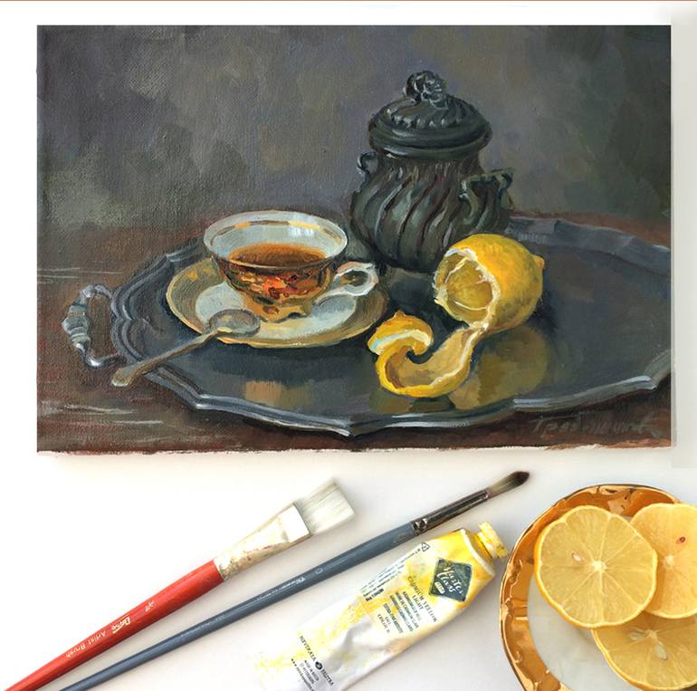 Original Realism Food Painting by Vera Grebennikova