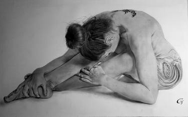 Original Abstract Expressionism Nude Drawings by Genesis  Emmanuel