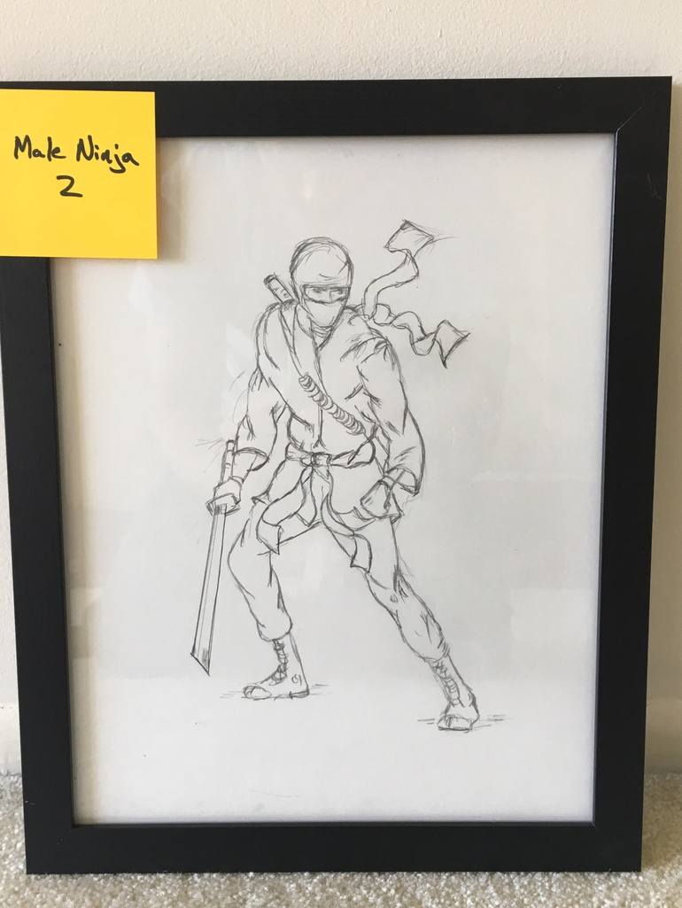 ninja drawings in pencil