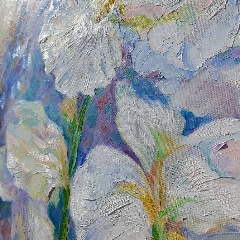 Original Expressionism Floral Painting by Nata Shemshur