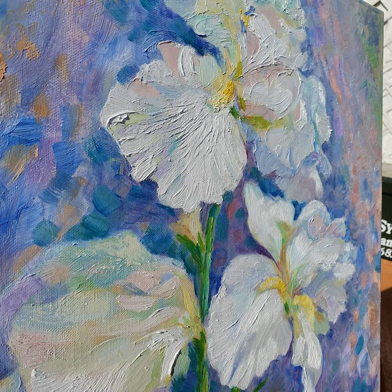 Original Expressionism Floral Painting by Nata Shemshur