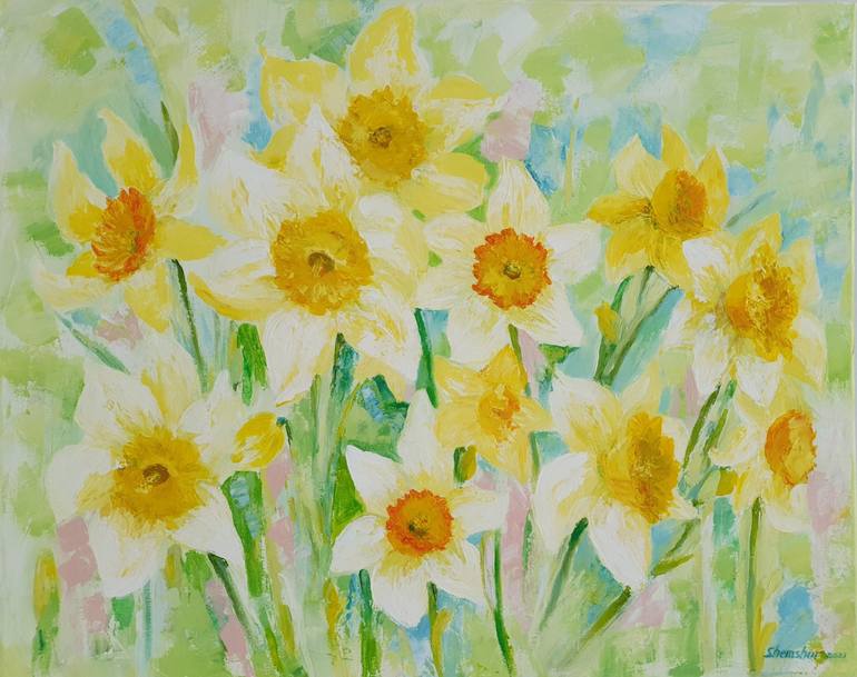 daffodil painting