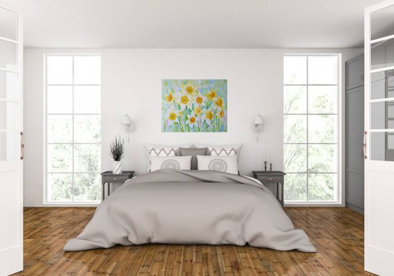 Original Art Deco Garden Painting by Nata Shemshur