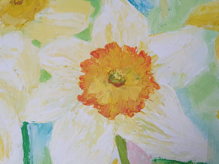Original Art Deco Garden Painting by Nata Shemshur