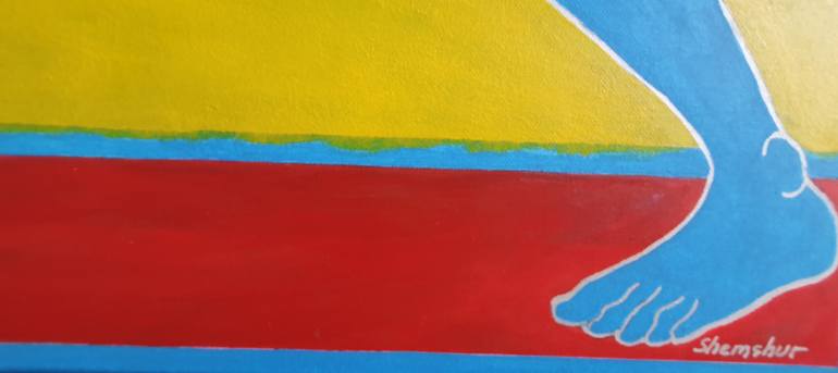 Original Abstract Expressionism Sports Painting by Nata Shemshur