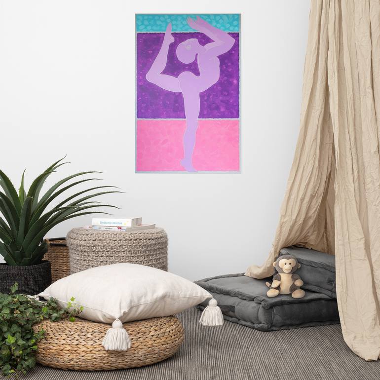 Original Abstract Expressionism Sports Painting by Nata Shemshur