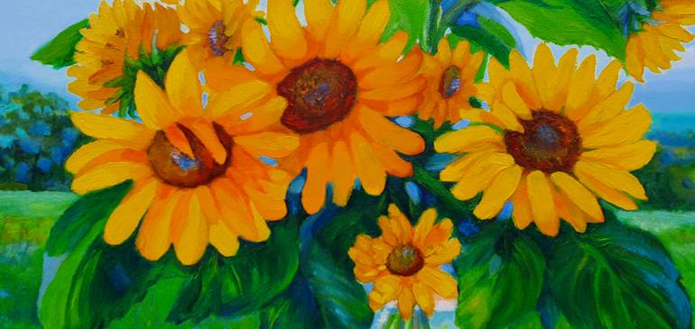 Original Contemporary Floral Painting by Nata Shemshur