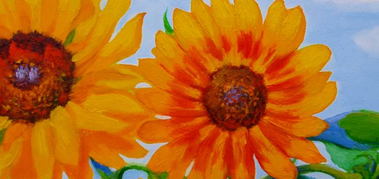 Original Contemporary Floral Painting by Nata Shemshur