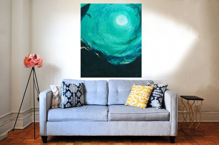Original Abstract Animal Painting by Kf Kong