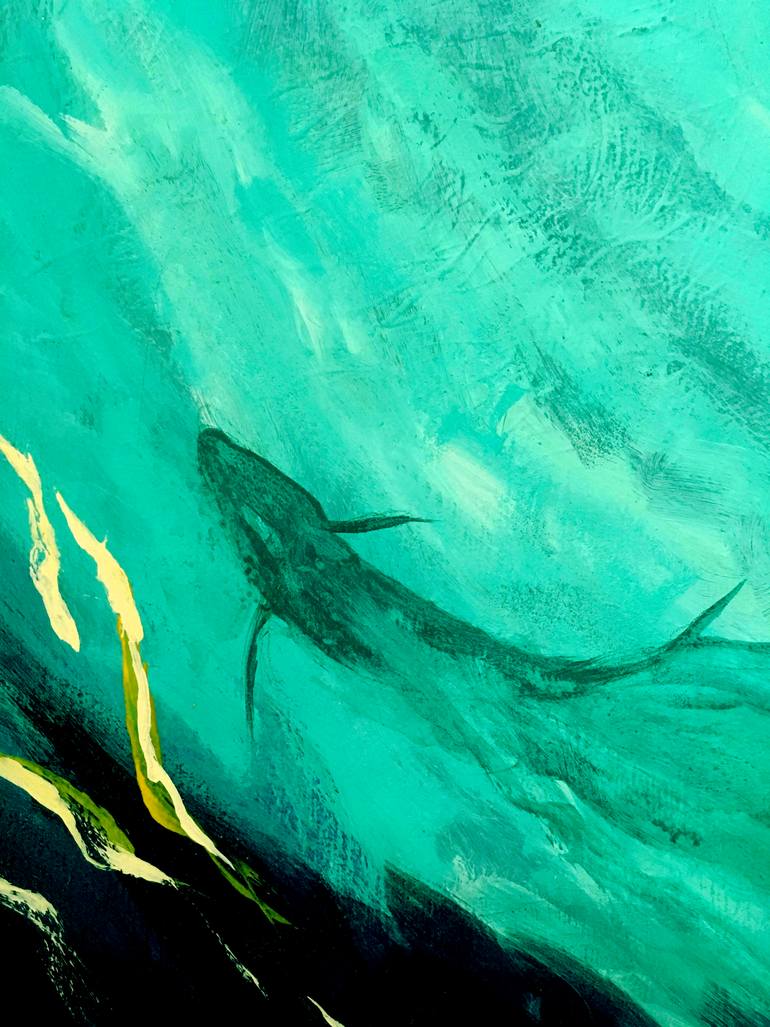 Original Abstract Animal Painting by Kf Kong