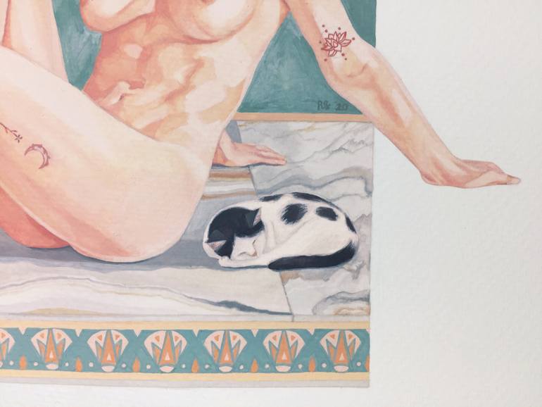 Original Figurative Nude Painting by Raine Sarmiento