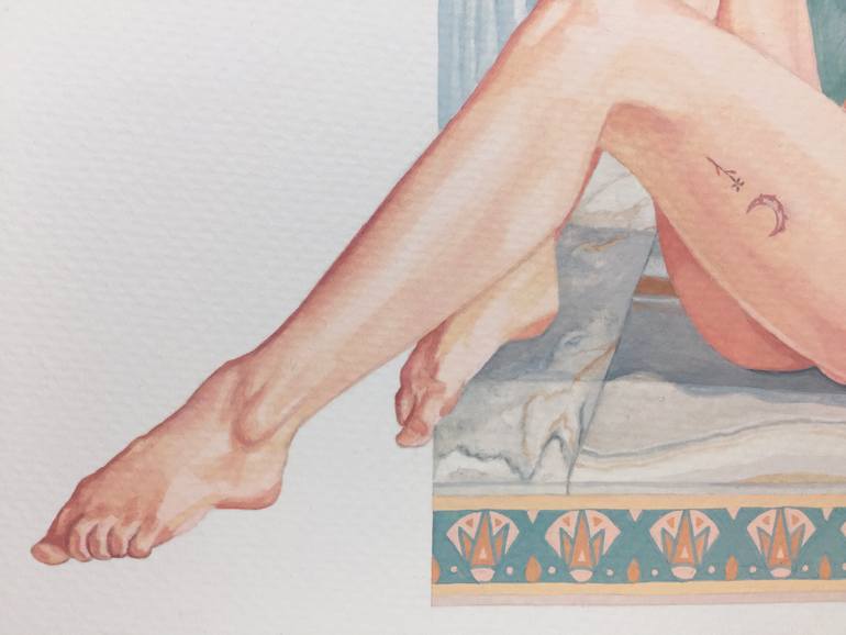 Original Figurative Nude Painting by Raine Sarmiento