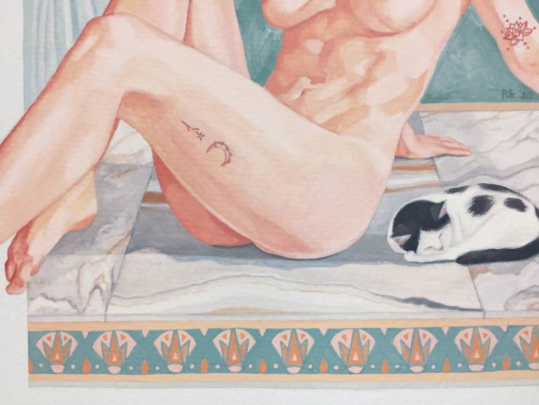 Original Figurative Nude Painting by Raine Sarmiento