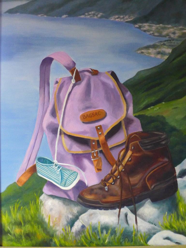 Original Sports Painting by Leny Meulendijks-wagemakers | Realism Art on Canvas | the little lost shoe