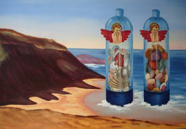 Original Realism Beach Paintings by Leny Meulendijks-wagemakers