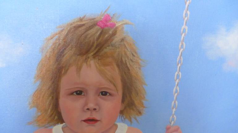 Original Portraiture Children Painting by Leny Meulendijks-wagemakers