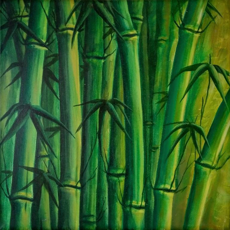 Bamboo Trees Painting By Sandip Chatterjee Saatchi Art   5768823 ZUEPPQIL 7 