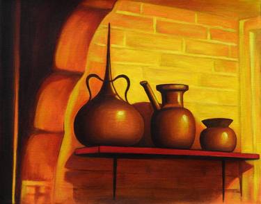 Print of Still Life Paintings by Sandip Chatterjee