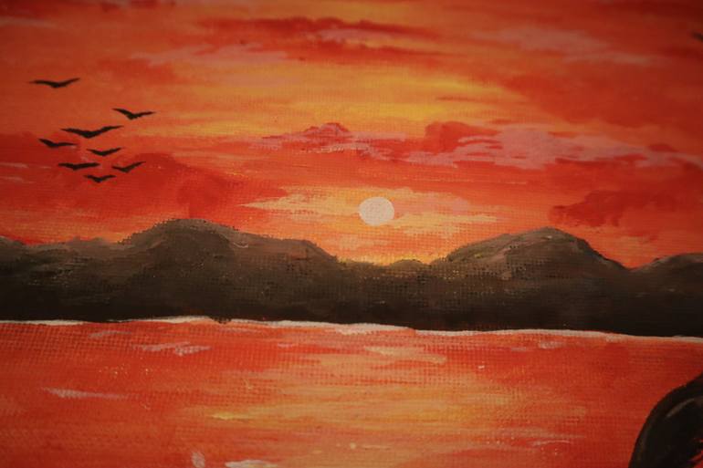 Original Abstract Landscape Painting by Aleksandra Kapral