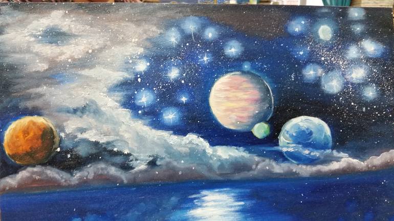 Space Painting by TATIANA GRAFOVA Saatchi Art