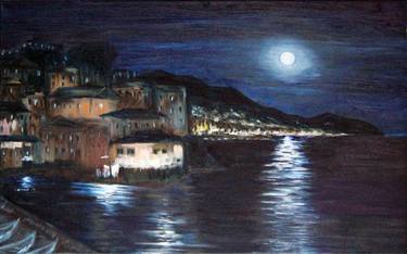 Genovese coast at night thumb