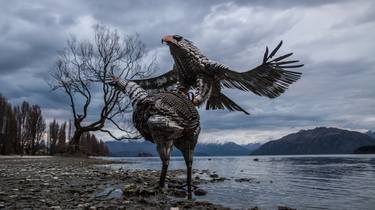 New Zealand Haast Eagle and Moa thumb